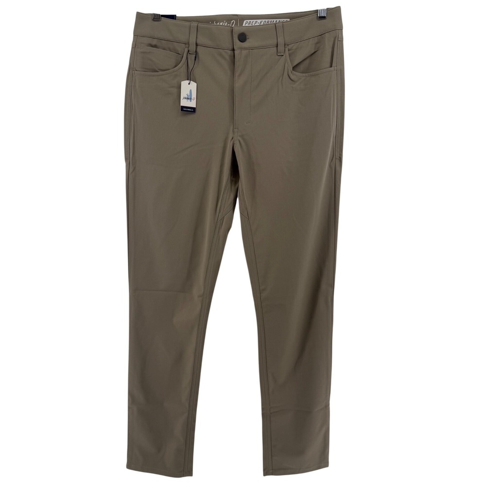 Johnnie-O Prep-Performance Cross Country Pants Light Khaki 32x32 NWT $135